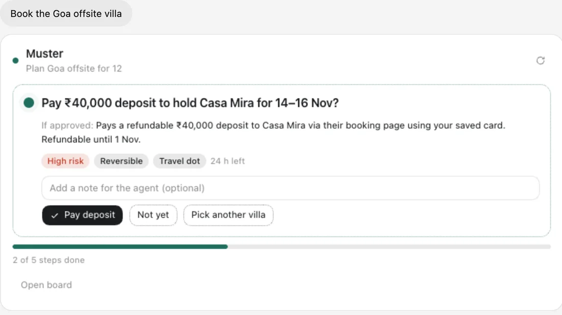 Muster in ChatGPT: Answer the ask